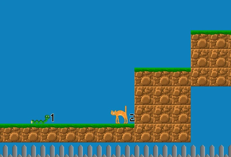 Screenshot from the game Snakes etc. On A Plain Screenshot from the game Snakes etc. On A Plain